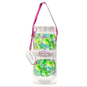 Lilly Pulitzer Stemless Acrylic Wine Glasses